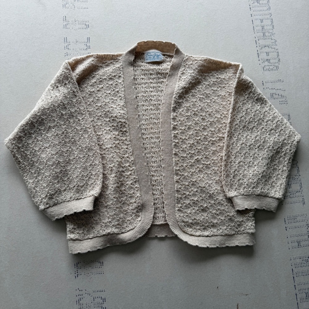 Vintage Orlon Acrylic Cardigan Sweater